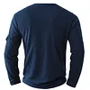 Men's Casual Waffle Country Western Patchwork Neck Long Sleeves Henley T Shirt With Chest Pocket by Inlyline