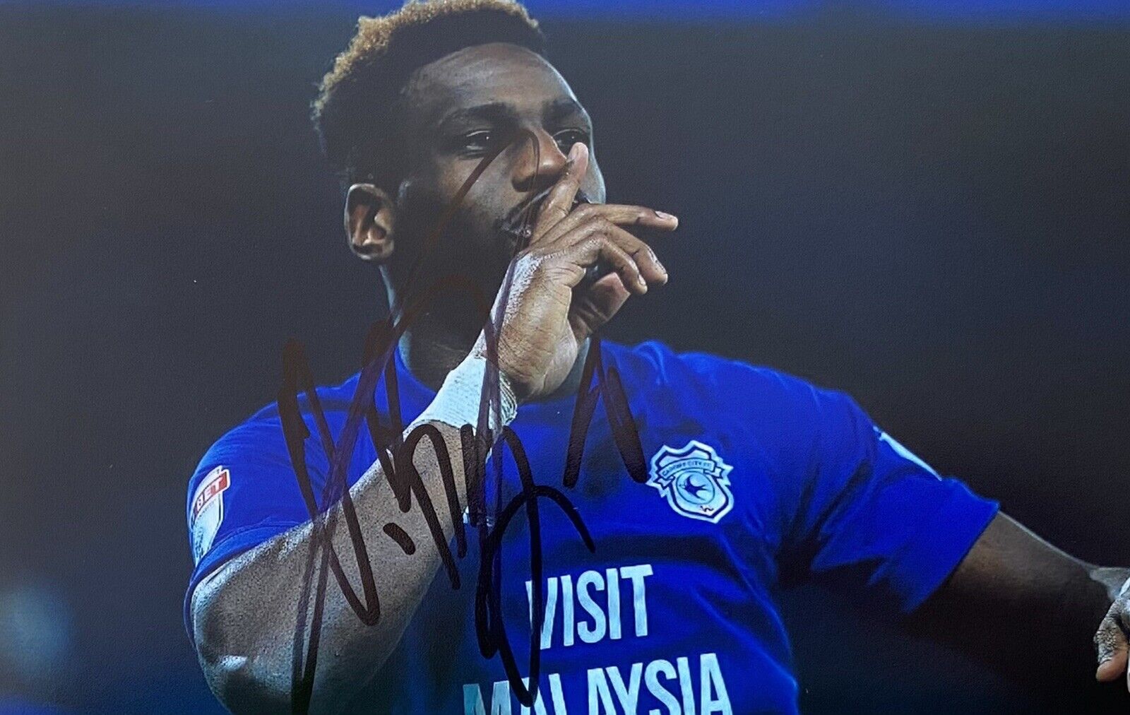 Omar Bogle Genuine Hand Signed Cardiff City 6X4 Photo Poster painting