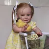 20" Soft Cloth Body Reborn Blue Eyes Girl Toddler Baby Doll Rribiy with Brown Hair - RBBI-Myrebornbabydoll&reg; Myrebornbabydoll&reg;