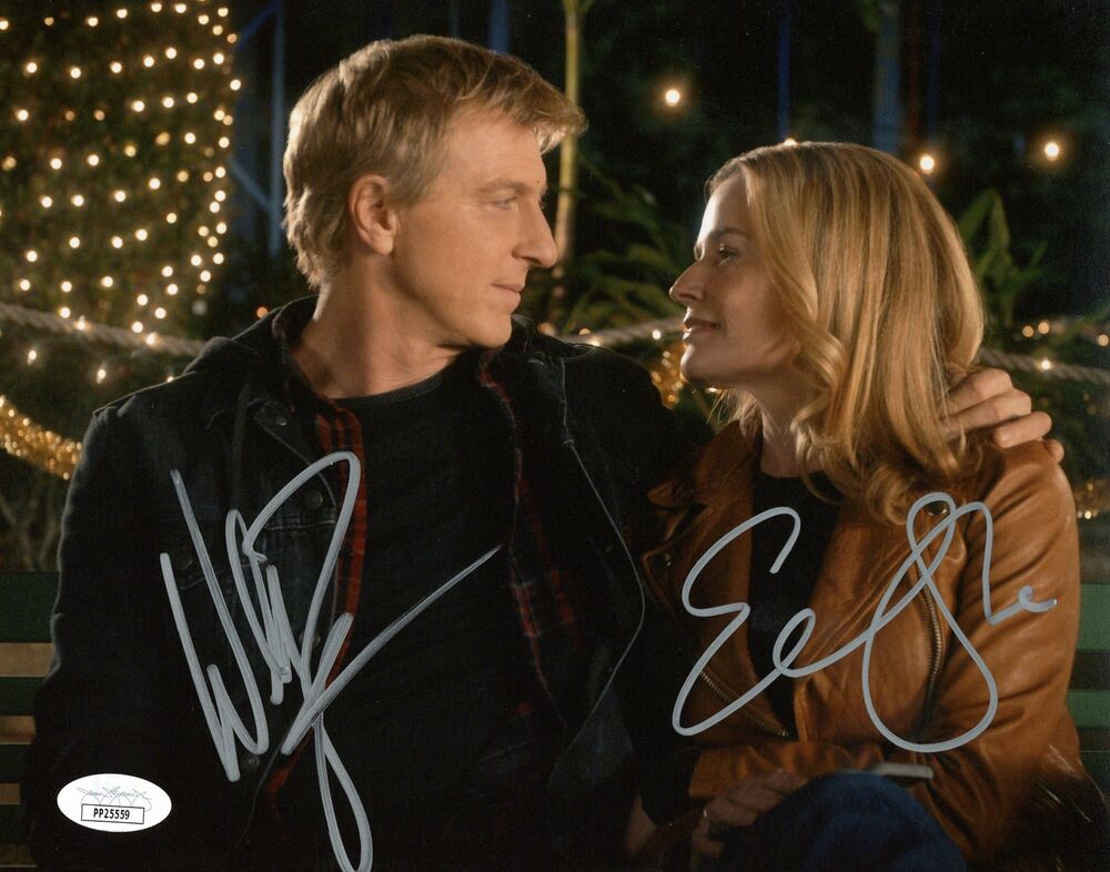 William Zabka & Elizabeth Shue Signed 8x10 Photo Poster painting Cobra Kai The Karate Kid JSA CO