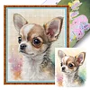 Chihuahua Dog-11CT Stamped Cross Stitch 40*50cm/15.75*19.69in