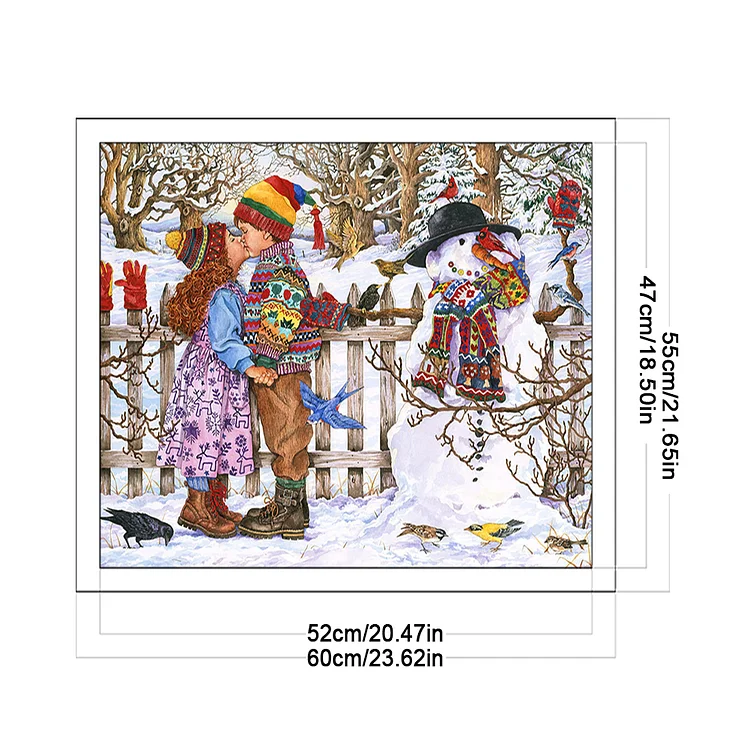 11CT Full Stamped Cross Stitch Kit - Snowman and Kid (60*55CM) decoration  gift Embroidery Stamped Counted Cross Stitch Kit for Kids Adults Beginners,  Needlework Cross Stitch Kits, Art Craft Handy Sewing Set