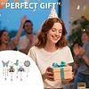 5PCS-1 5D DIY Diamond Painting Wind Chimes Suncatcher Kit Double Sided Diamond Art Kits Suncatcher with Crystal Pendant for Home Wall Window Decor Adults DIY Art Craft