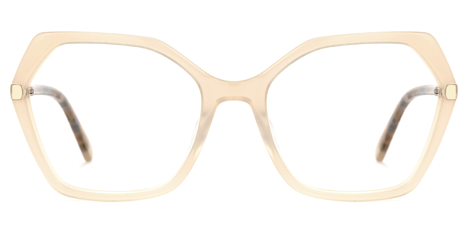 Hedda Champagner Geometrisch Brille Champagner