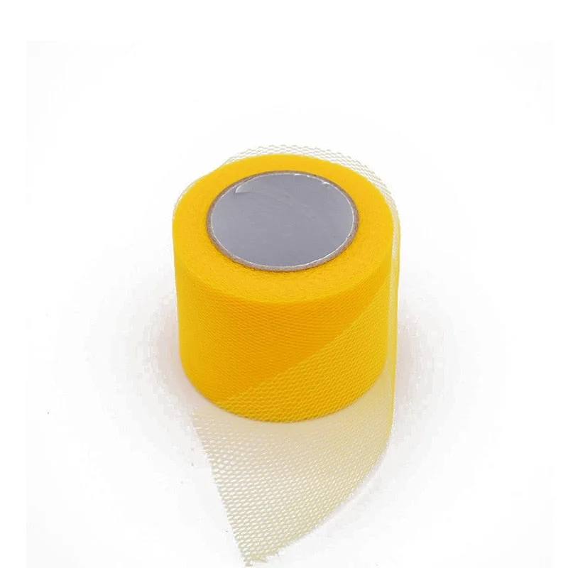 25yards 2inch Crystal Tulle Roll Organza Sheer Gauze Baby Shower Favor Wedding Car Decoration Party Home Garden Crafts Supplies