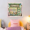 (US Only)Full Embroidery cotton Thread 14CT Printed Sewing House Cross Stitch40x40cm