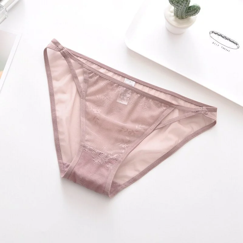 Women's Panties Fashion New Underwear Autumn Sexy Lingerie Female Low Waist Mesh Breathable Briefs Comfortable Underpant