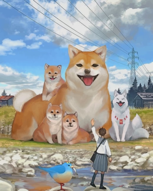 

Anime Giant Dogs – Paint By Numbers - 40*50CM, 501 Original