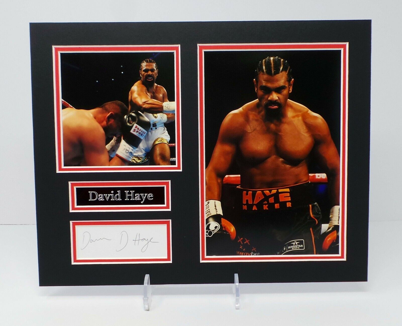 David HAYE Signed Mounted Photo Poster painting Display 2 AFTAL RD COA World Champion Boxer