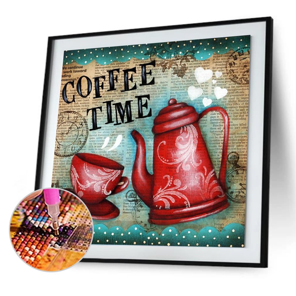 Coffee Time-Full Round Diamond Painting