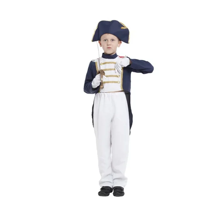 [Wetrose]In Stock Napoleon Kid Boy Cosplay Costume Napoléon Bonaparte Halloween France Suit Movie Full Set Hat France