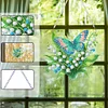 (US Local)Acrylic Special Shape Flower Butterfly DIY Diamond Painting Hanging Pendant Kit