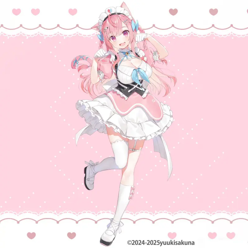 [Deposit Poll] Wetrose Virtual YouTuber Vtuber Yuuki Sakuna 3.0 Maid Outfit Cosplay Costume