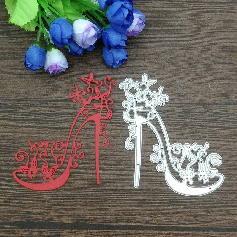 High Heels Lace Metal Dies Scrapbooking Metal Cutting Dies Craft Stamps die Cut Embossing Card Make Stencil Frame