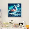 Aurora Wolf-11CT Stamped Cross Stitch 40*40cm/15.75*15.75in tapestrymarket