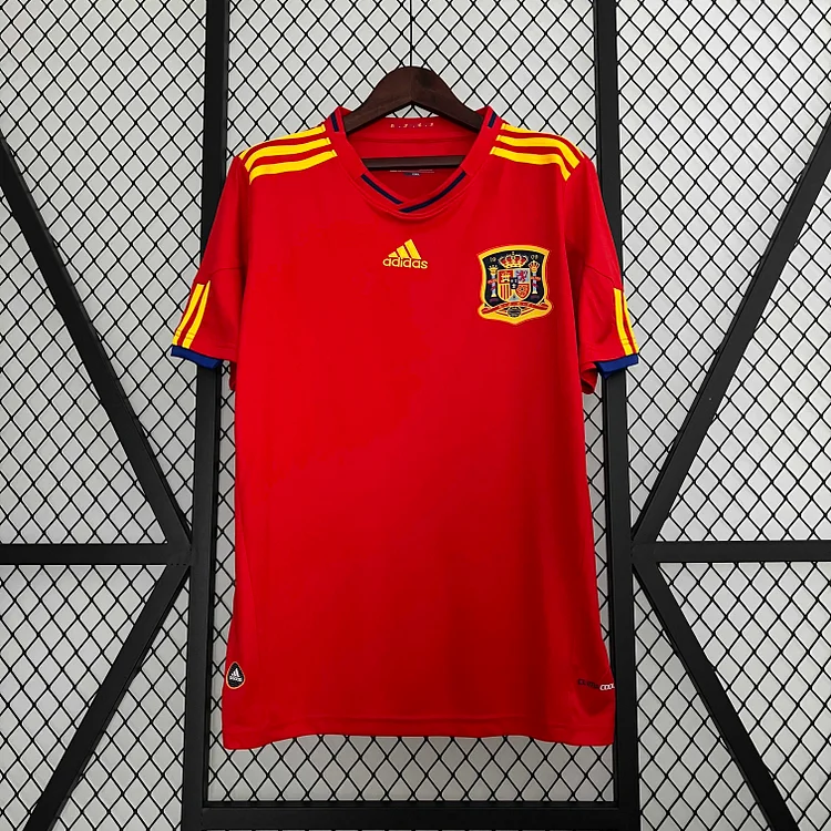 Spain 2010 Retro  Home Soccer Shirt