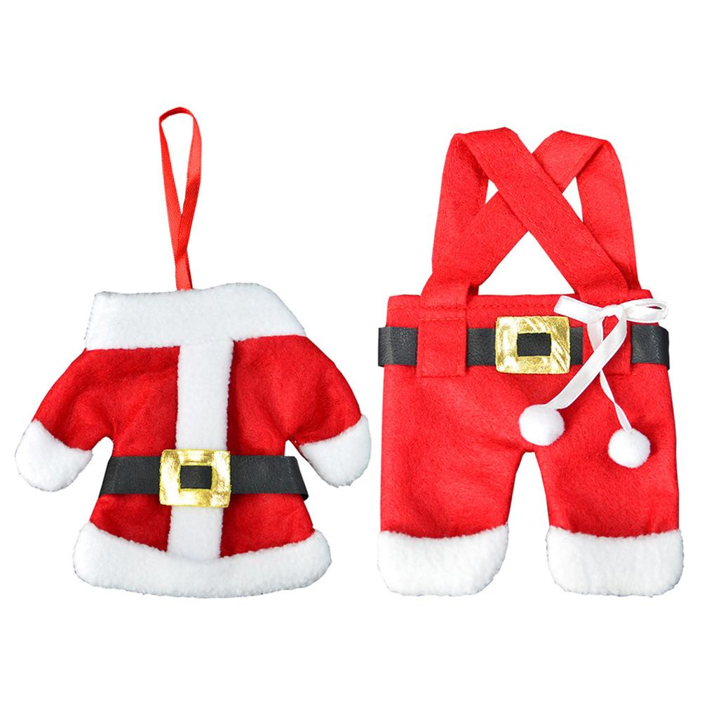 

Christmas Santa Clothes and Pants Cutlery Bags Covers Xmas Tableware Decor, Christmas dress, 501 Original