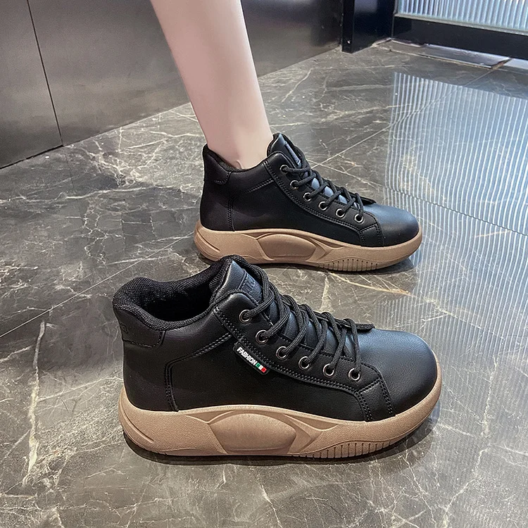 Non Slip Platform Wedge Sneakers Slip on Ankle Boots shopify Stunahome.com