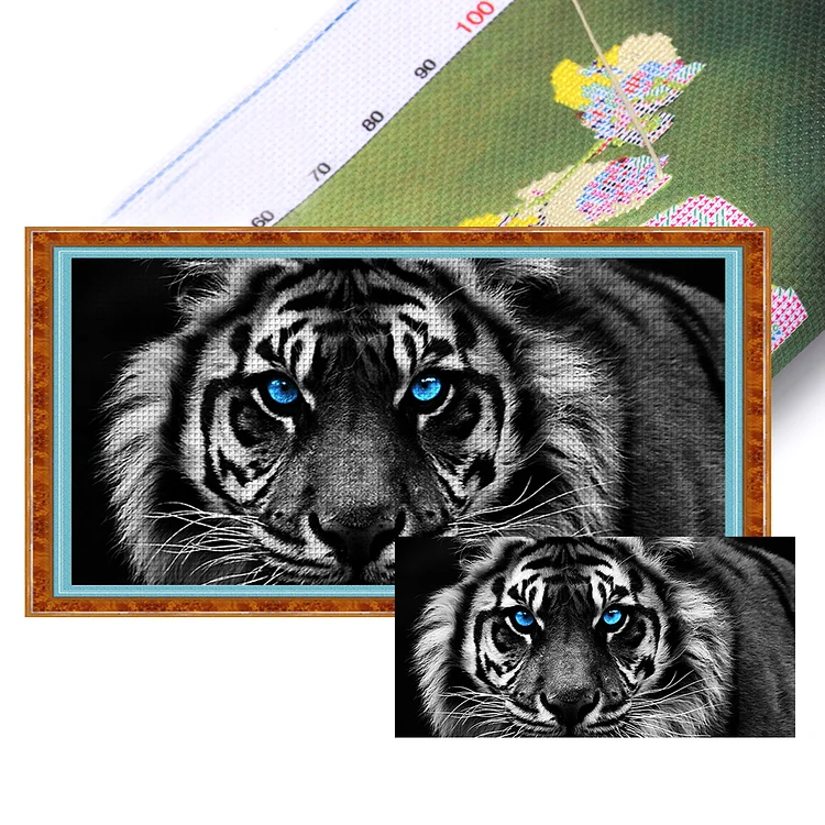 Tiger 11CT Stamped Cross Stitch 80*40CM
