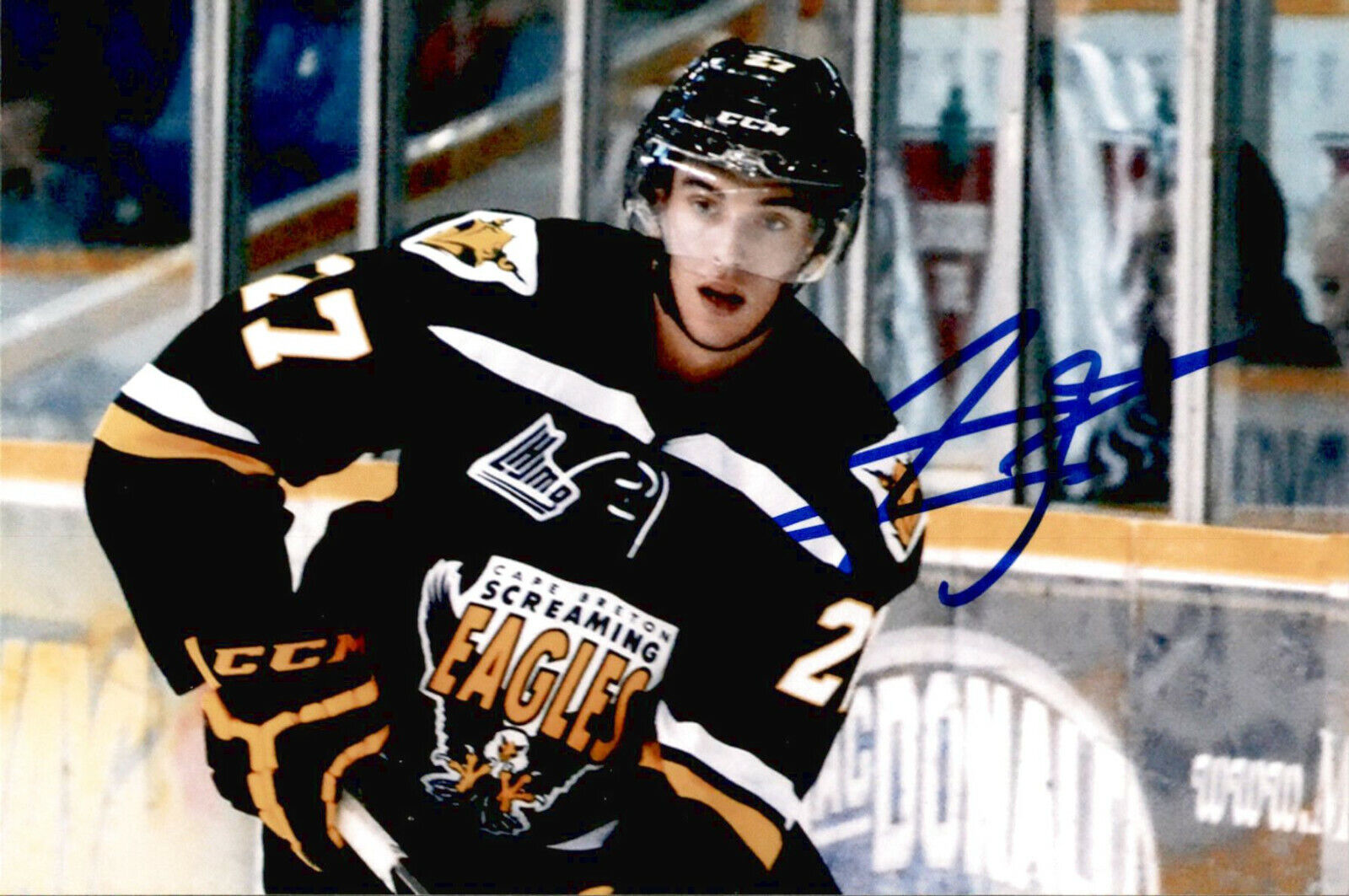 Julien Pelletier SIGNED 4x6 Photo Poster painting CAPE BRETON / COLUMBUS BLUE JACKETS #2