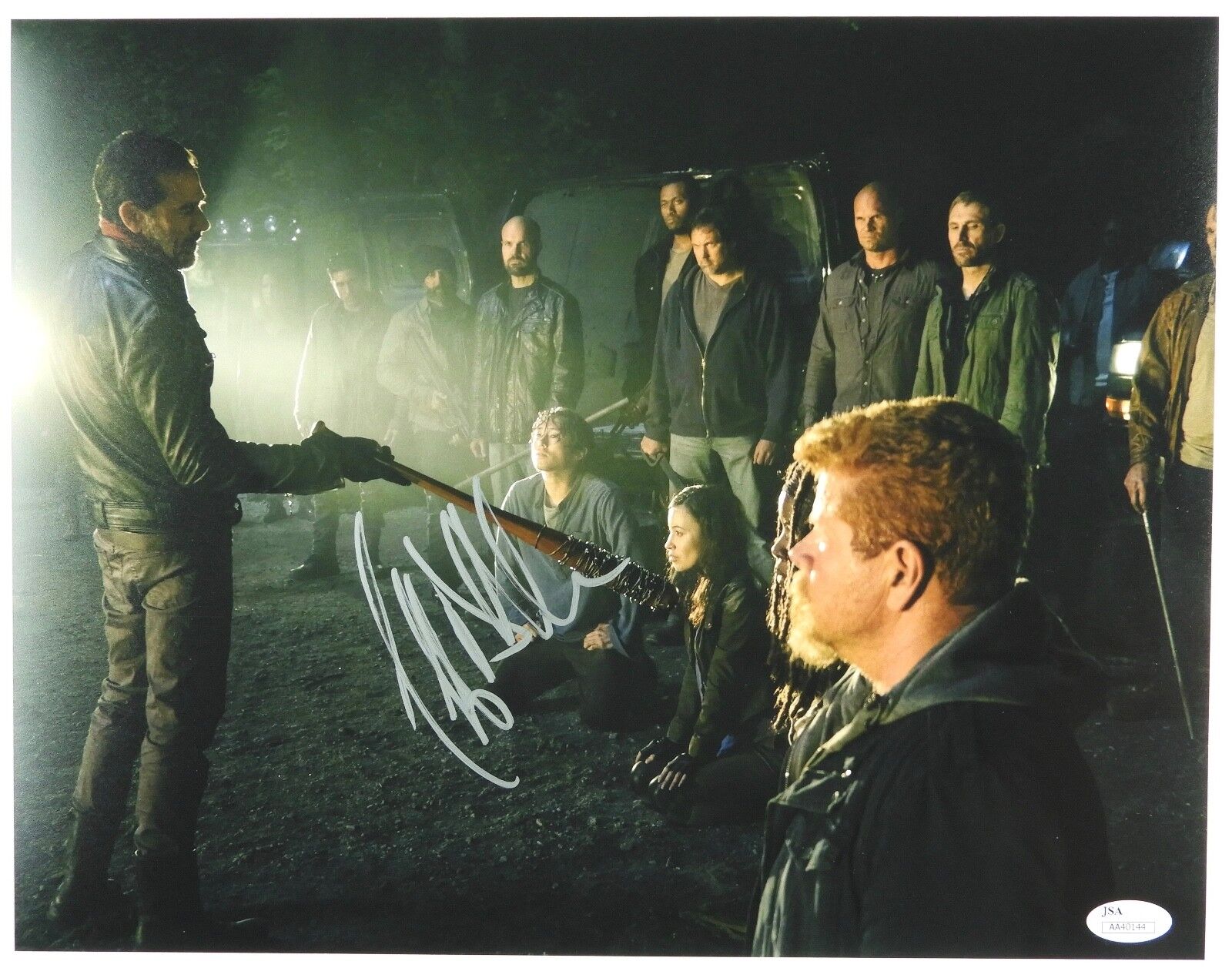 Jeffrey Dean Morgan Negan JSA The Walking Dead Autograph Signed Photo Poster painting 11 x 14