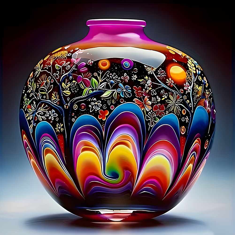 Art Vase 40*40cm(canvas) full round drill diamond painting