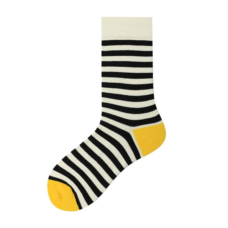 Unisex Painting Style Women Socks 100 Cotton Harajuku Colorful Kawaii Streetwear Full Socks Funny Cute Animal Striped 1 Pairs