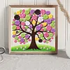Pink Purple Button Tree DIY Button Art Painting Kit 30x30cm