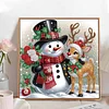 Diamond Painting - Partial Special Shaped Drill - Winter Snowman(Canvas|30*30cm)