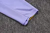 Joyfball 2025/2026 Kids Size Atletico Madrid Half-Pull Training Suit Purple Football Shirt 1:1 Thai Quality