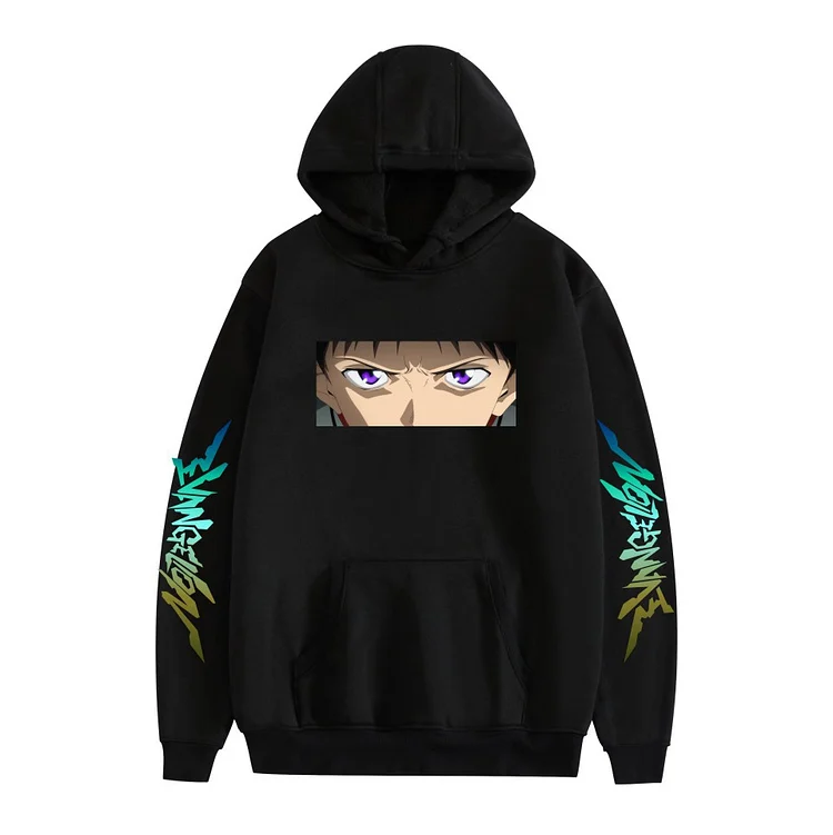 Neon Genesis Evangelion Shinji Anime Hoodie Pullover weebmemes