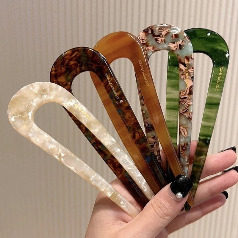 U-shaped Hairpin Women’s High-end Antique Style New Chinese Style Hair Hairpin Headwear Simple Modern Daily Fixed Hairpin