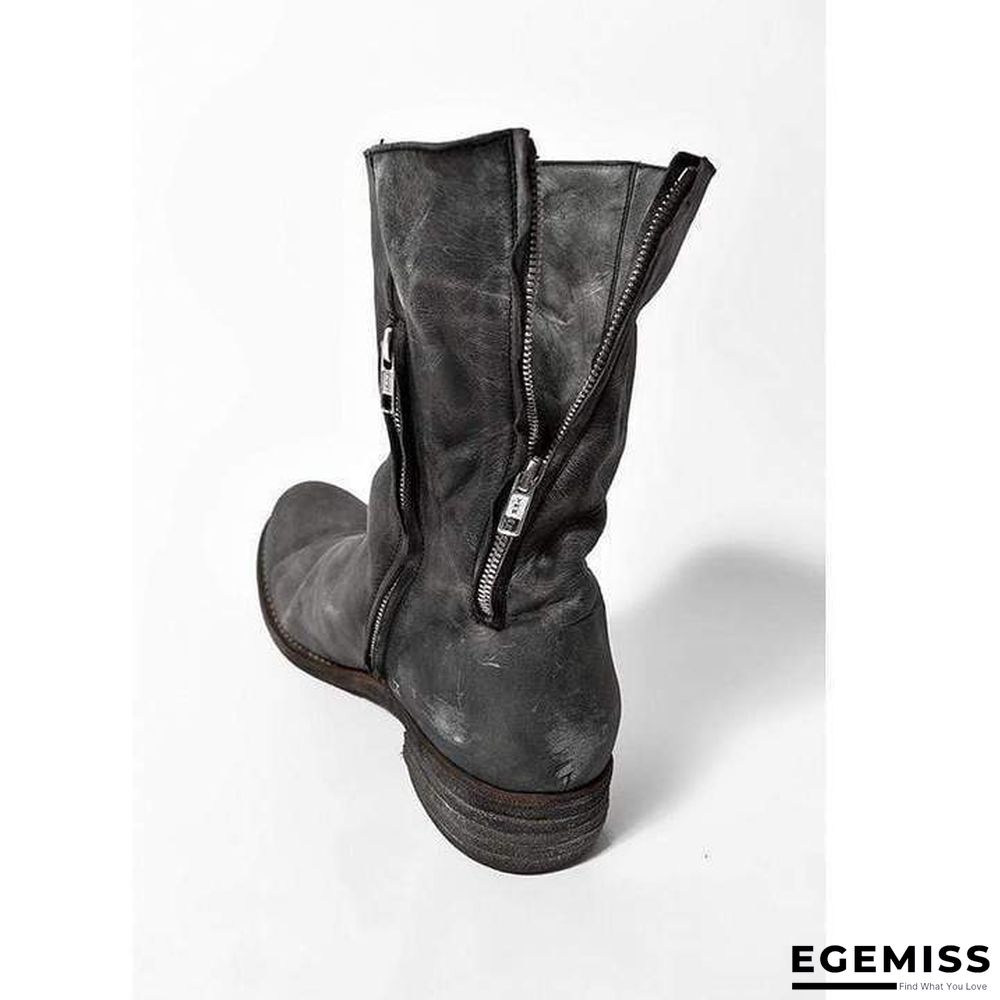 Men's Retro Handmade Leather Cowboy Boots | EGEMISS