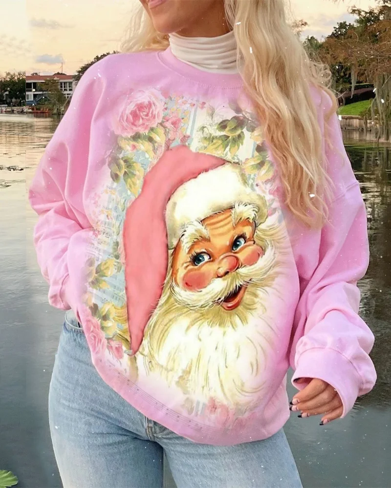 Christmas Santa Claus Graphic Sweatshirt