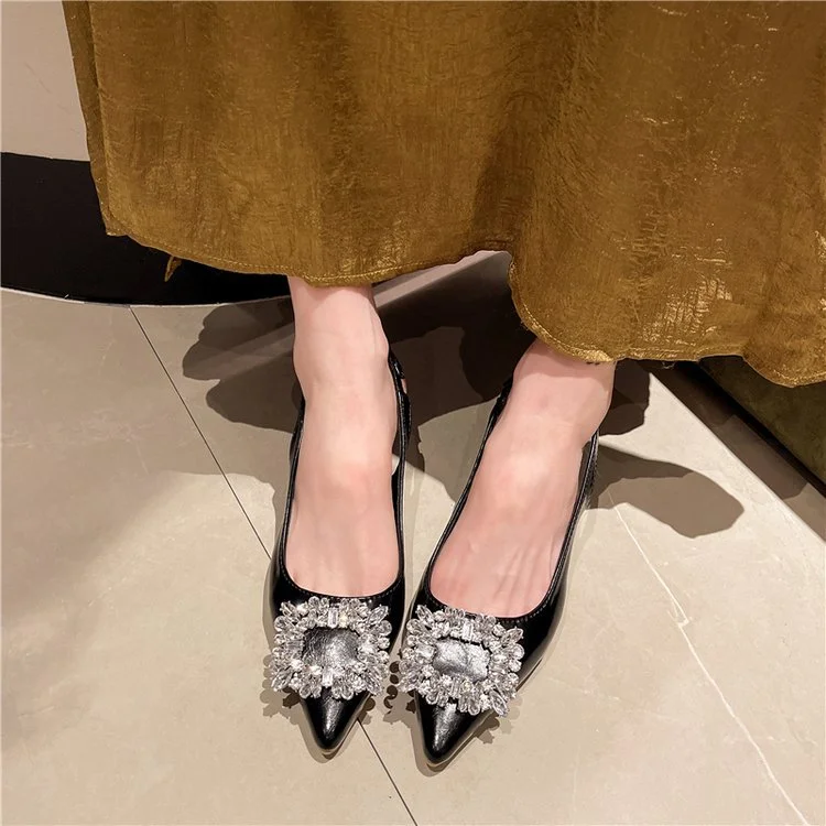 Yyvonne Summer New Pointed Sandals After The Ribbon With Large Size Square Buckle High Heels Gentle Fashion Women's Shoes