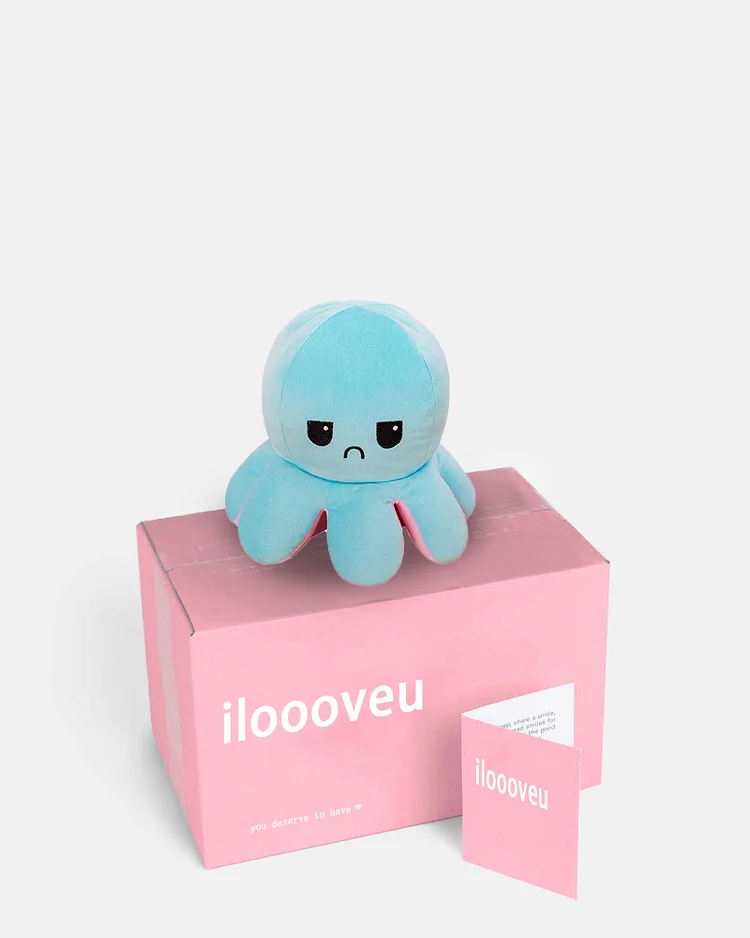 Sky Blue Cute Flip Octopus