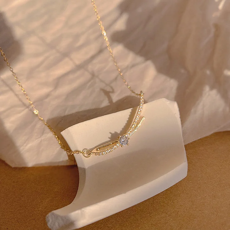 Shiny Golden Cross Necklace