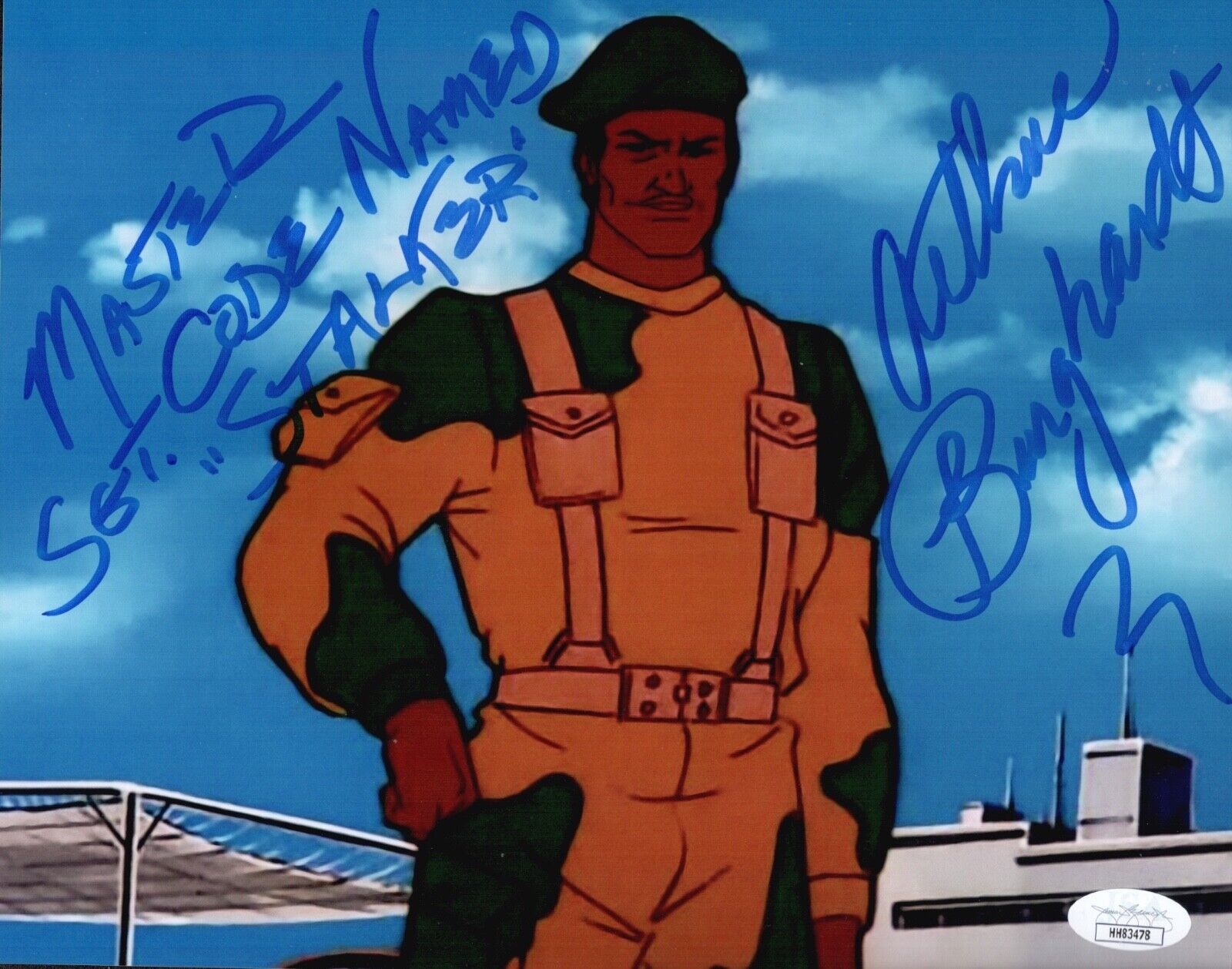 ARTHUR BURGHARDT Signed SGT STALKER G.I. Joe 8x10 Photo Poster painting Autograph JSA COA Cert