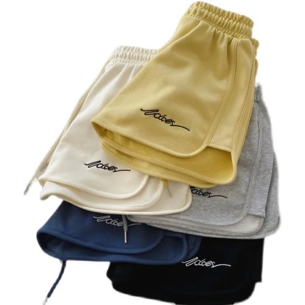 Uveng Uveng Shorts Women's Summer 2024 New Style Loose Outside Wear Home Pajama Pants High Waist Casual Wide-Leg Yoga Hot Pants Tide