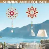 2pcs Pearl Datura DIY Acrylic Diamond Painting Wind Chime for Adult 5D Diamond Painting Suncatcher with Crystal Pendant Double Sided Hanging Diamonds Art Paint Ornament Gift for Home