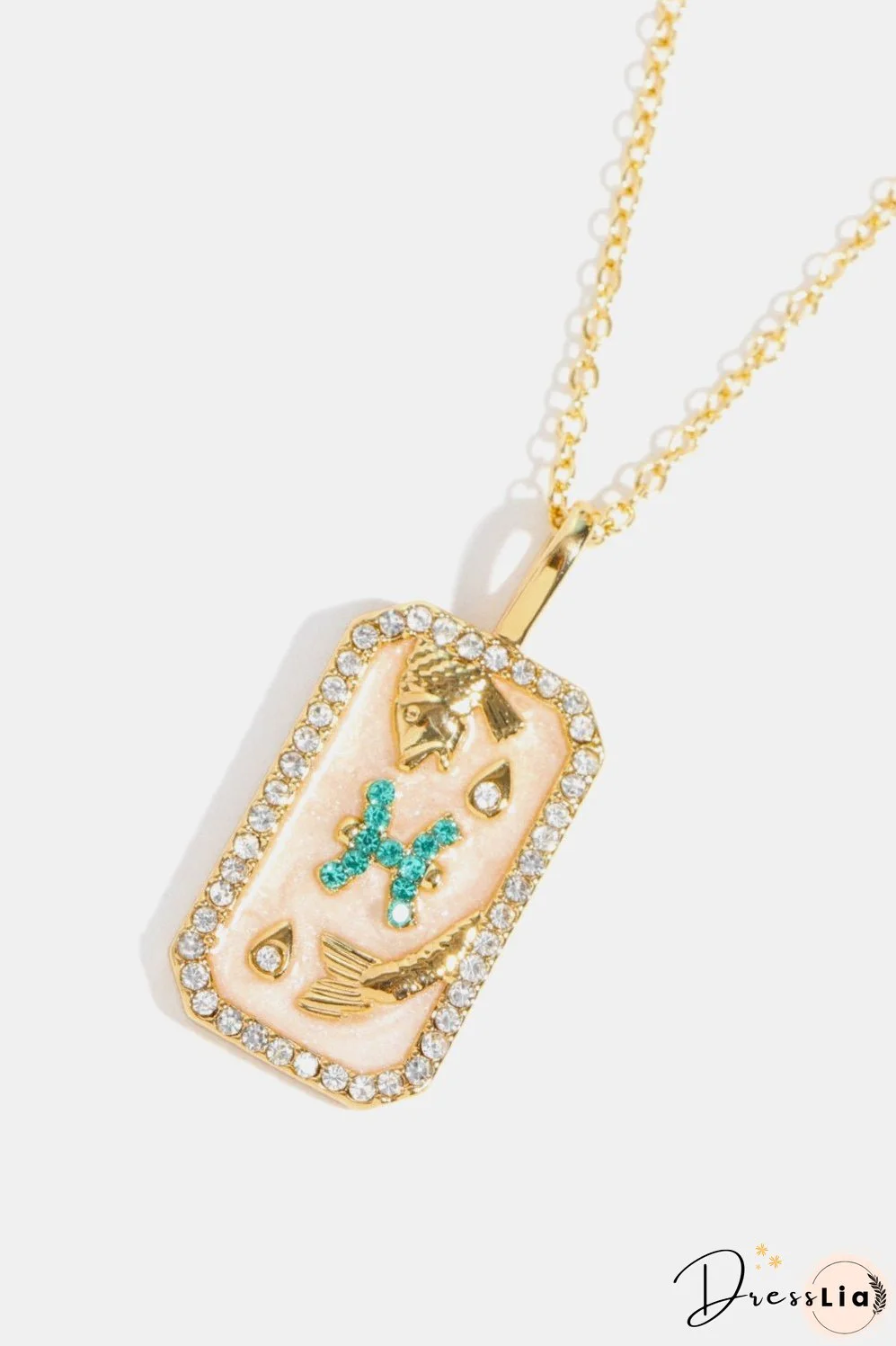 Rhinestone Constellation Pendant Copper Necklace