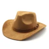 Unisex Western Cowboy Outdoor Wool Suede Hat by Inlyline