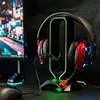 RGB Headset Stand with 2 USB Ports USB 2.0 Hub Headphone Shelf for Desk Display