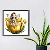 Diamond Painting-DIY Full Square Drill Yellow Cute Flower Fairy(35*35CM)