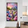 (40*70cm)Cat in Garden - Full Round Drill Diamond Painting