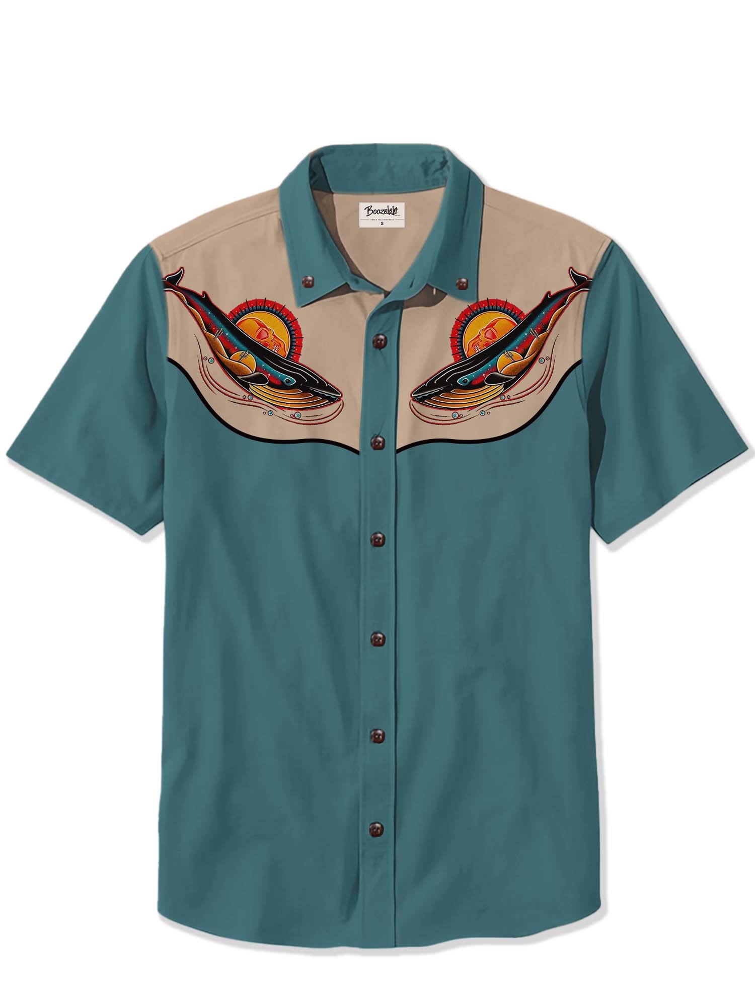 Whale and Skull - 100% Cotton Shirt
