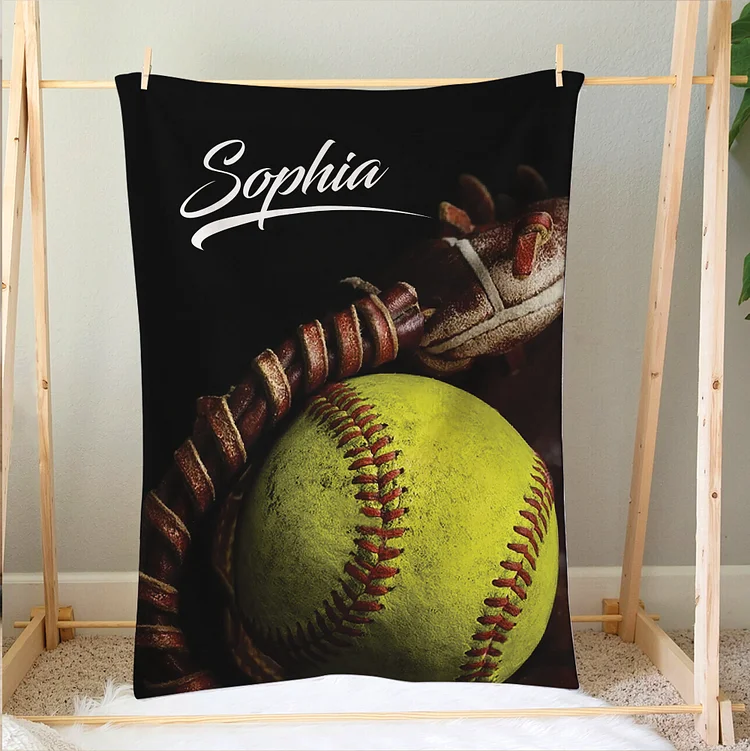Personalized Softball Blanket For Comfort & UniqueBKKid304
