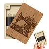 Wooden Needle Box Built-in Strong Magnet Needles Storage Holder with Lid Pin Organizer for Quilters Sewers Craft Supplies Gift