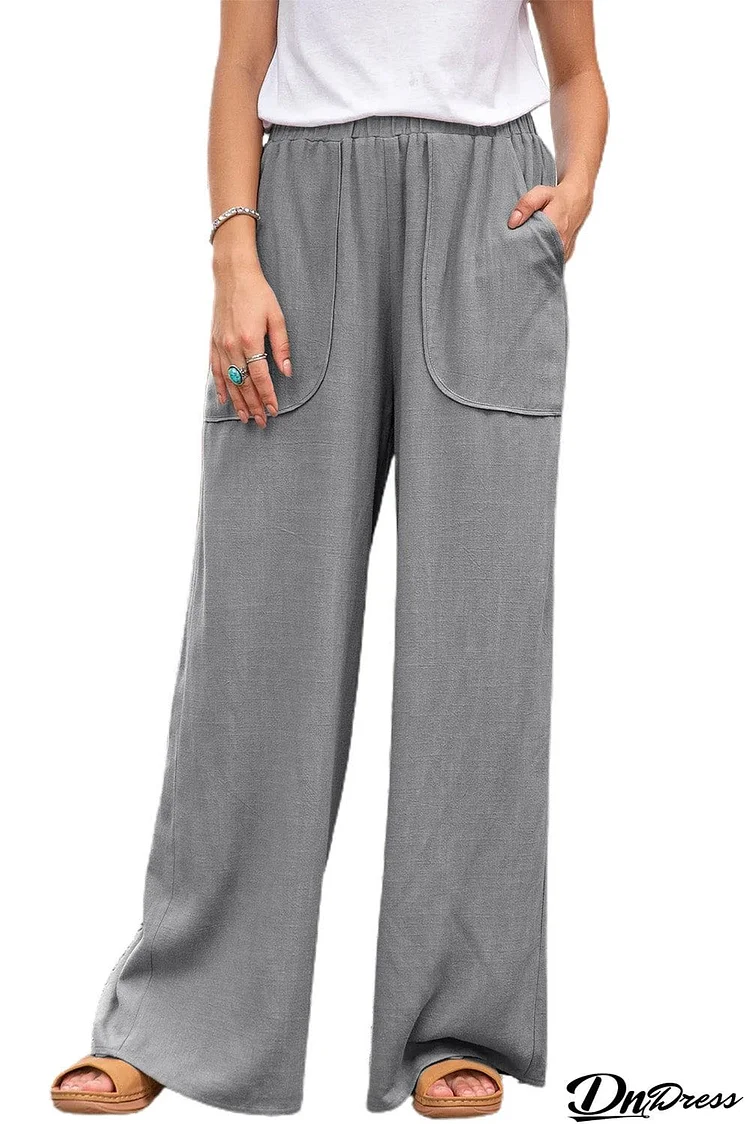 Casual Wide Legs Pants with Pockets