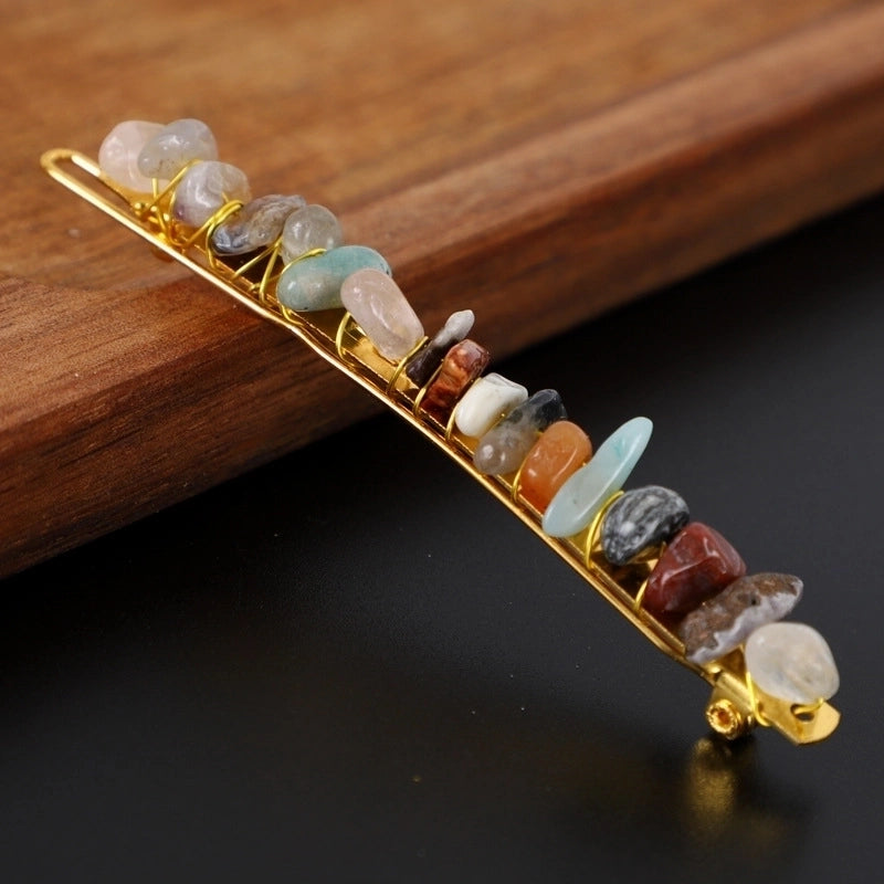 Women’s Retro Geometric Natural Crystal Hair Clip
